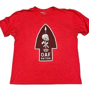 OAF Nation XL Dark Red Short Sleeve Shirt Military Special Operations Men